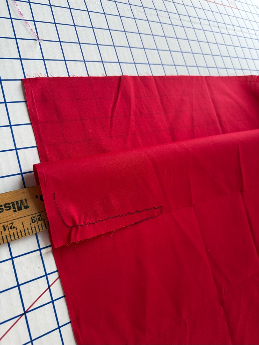 Vintage Feed Sack Style Floral Plaid Fabric + Red Cotton Lot - Picture 11 of 16